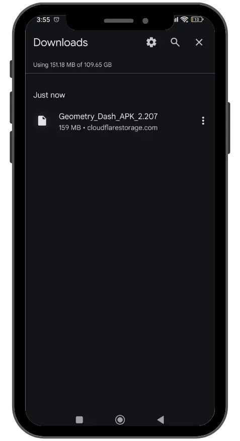 Locate the Geometry Dash APK File